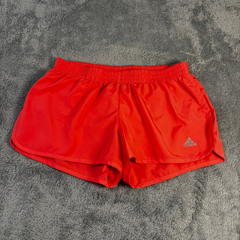 Adidas Running Shorts Womens Medium Red Aeroready Athletic Gym Activewear